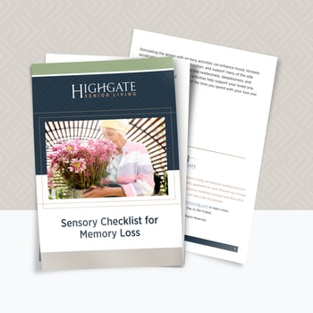 Sensory Checklist for Memory Loss